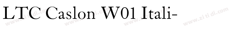 LTC Caslon W01 Itali字体转换